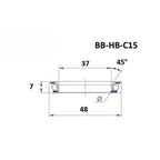 Headset Bearing - BlackBearing - C15 - 37 x 48 x 7 mm 45/90°
