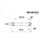 Headset bearing - Blackbearing - b12 - 30.15 x 41.5 x 6.5 mm 36/36°