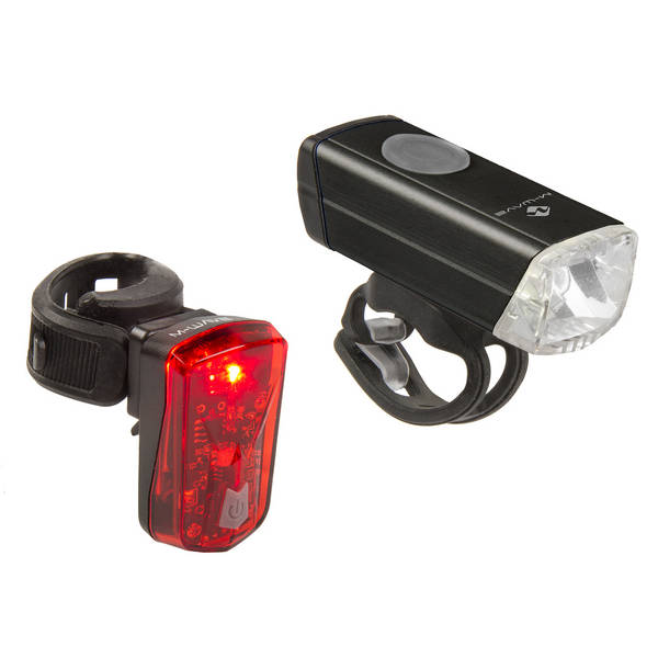 M-Wave Lighting Set Usb Led Battery Black