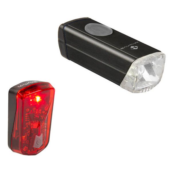 M-Wave Lighting Set Usb Led Battery Black