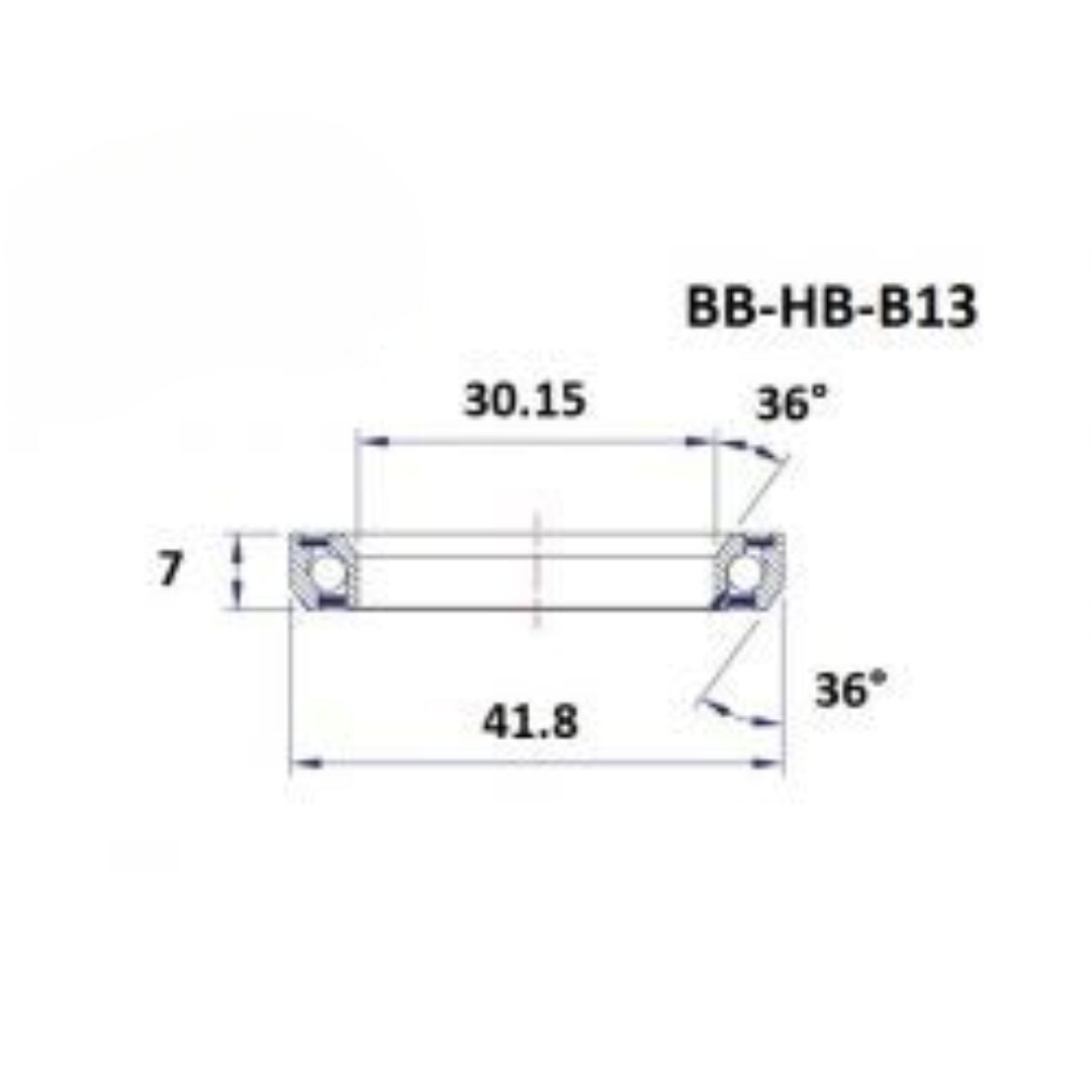 Headset bearing - Blackbearing - b13 - 30.15 x 41.8 x 7 mm 36/36°