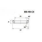 Headset Bearing - BlackBearing - C4 - 35 x 47 x 8 mm 45/45°