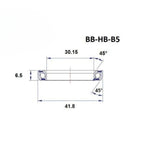 Headset bearing - Blackbearing - b5 - 30.15 x 41.8 x 6.5 mm 45/45°