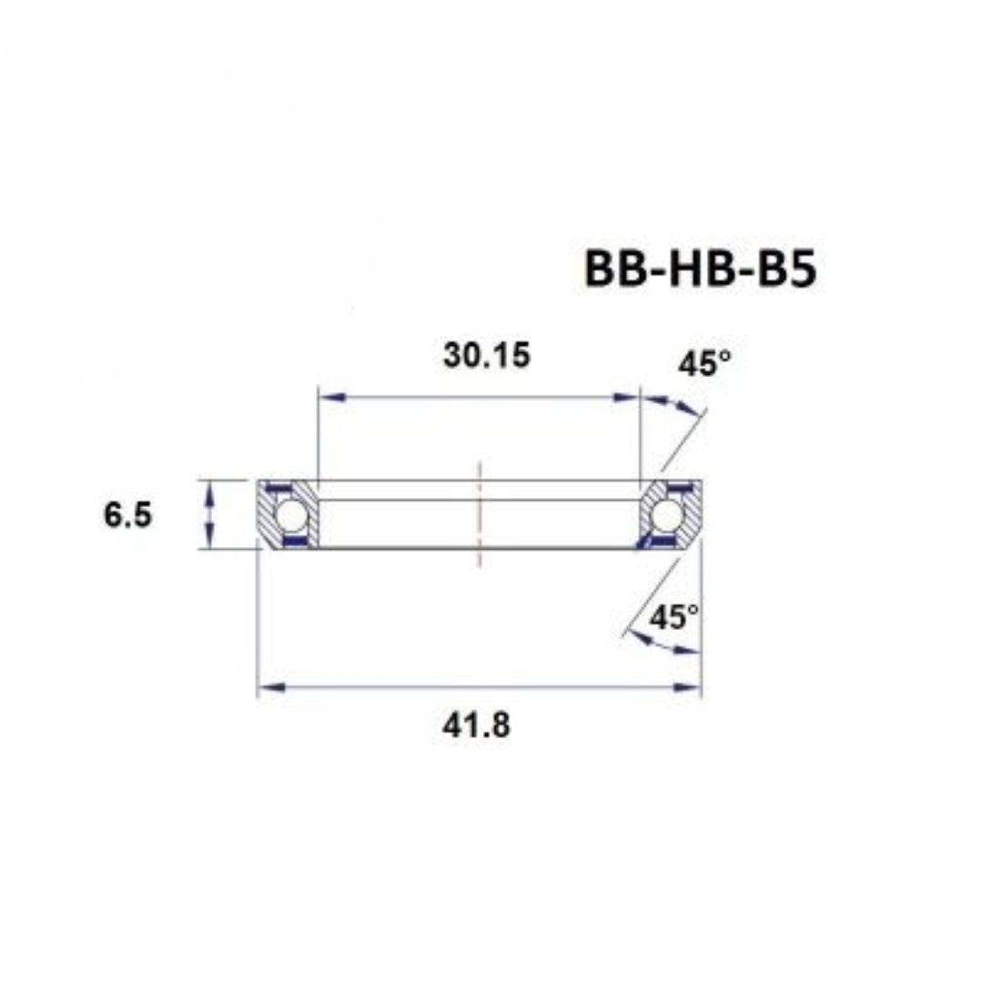 Headset bearing - Blackbearing - b5 - 30.15 x 41.8 x 6.5 mm 45/45°