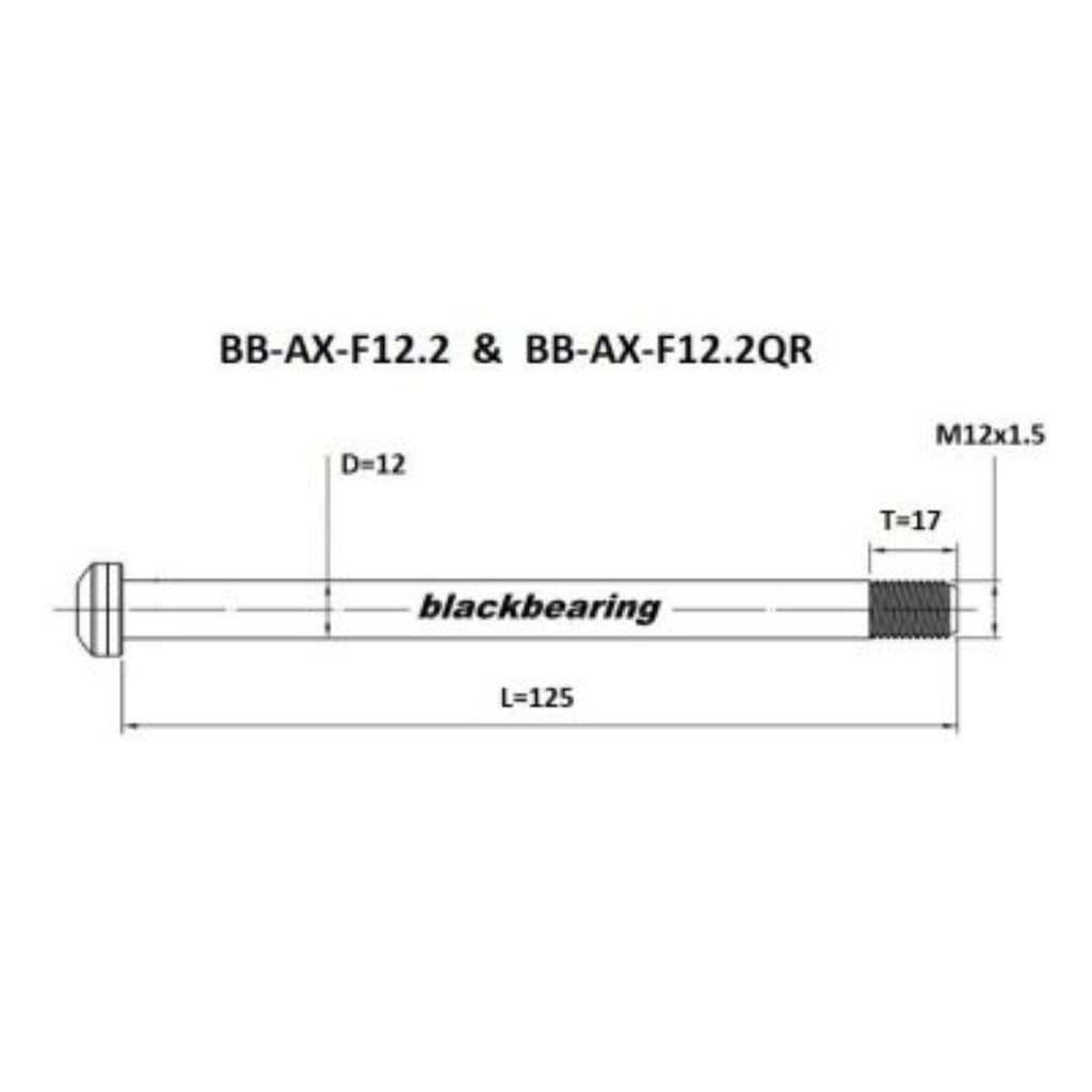 Axle - Blackbearing - f12.2 (12mm-125-m12x1.5-17mm)