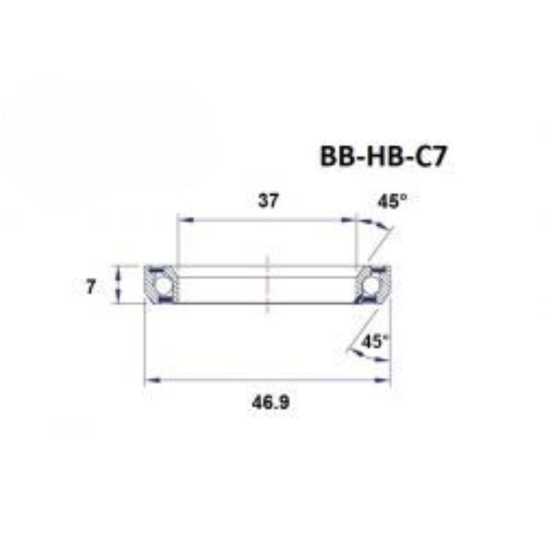 Headset Bearing - BlackBearing - C7 - 37 x 46.9 x 7 mm 45/45°