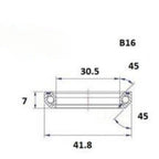 Headset bearing - Blackbearing - b16 - 30.5 x 41.8 x 7mm 45/45°
