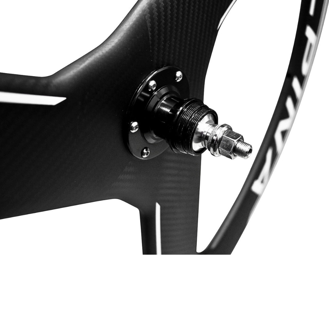 Alpina 3 Spoke Full Carbon Tubular Track Front Wheel (White)