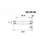 Headset bearing - Blackbearing - b6 - 30.15 x 41.8 x 7mm 45/45°