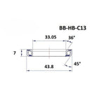 Headset Bearing - BlackBearing - C13 - 33.05 x 43.8 x 7 mm 36/45°