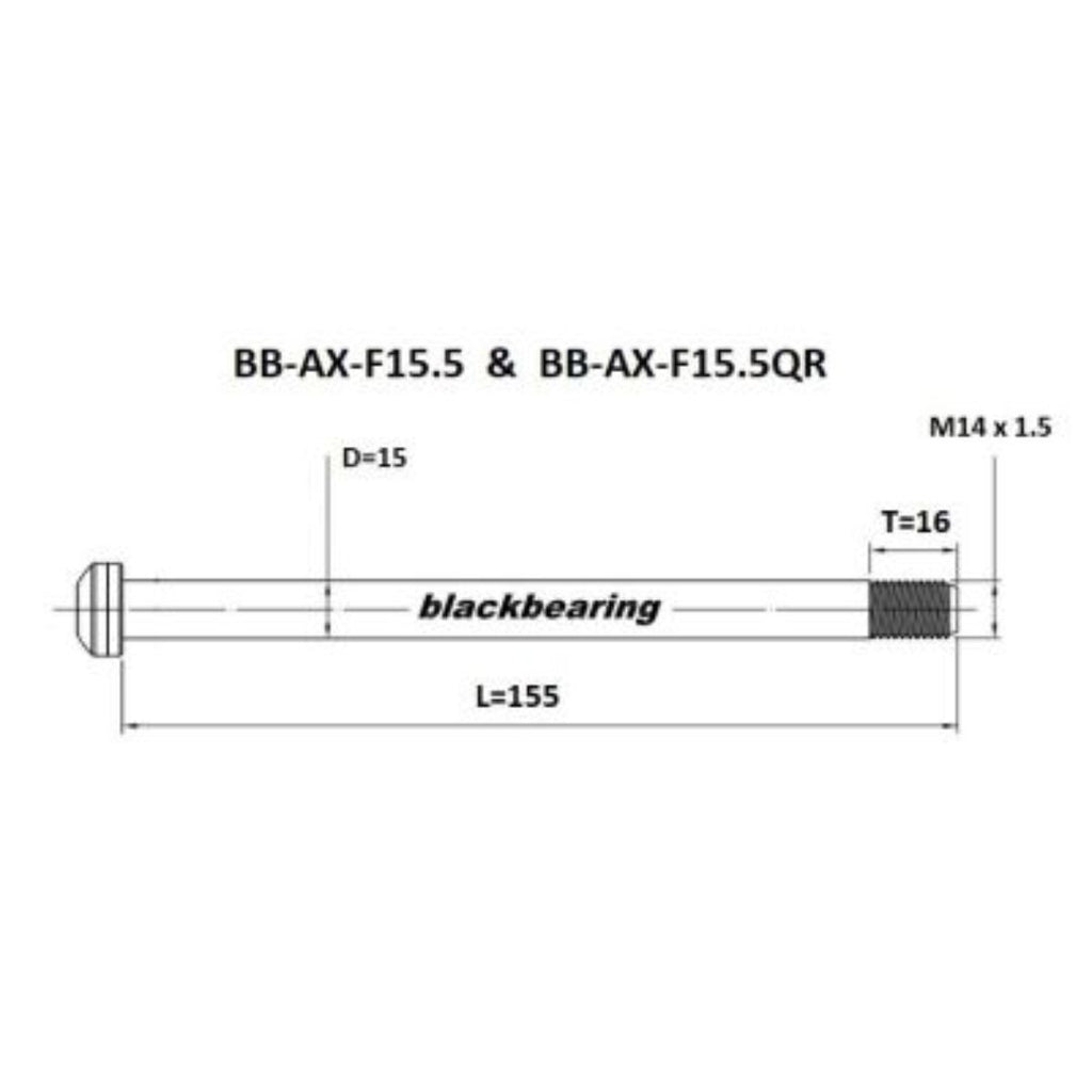 Axle - Blackbearing - f15.5qr (fox boost-15mm-155-m14x1.5)