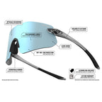 Tifosi Vogel Sl-Crystal Smoke Bright Blue-Single Lens 1800409081
