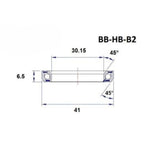 Headset bearing - Blackbearing - b2 - 30.15 x 41 x 6.5 mm 45/45°