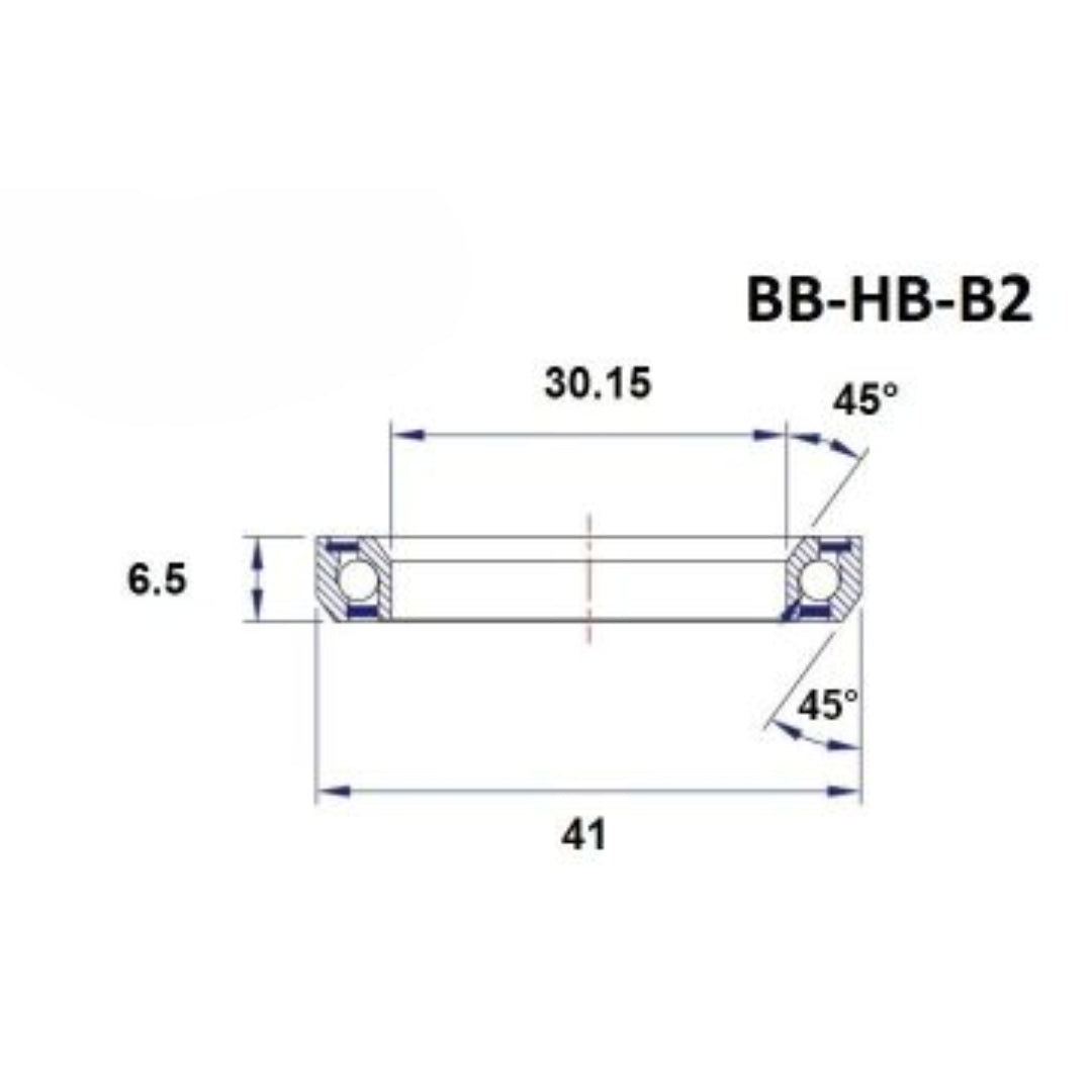 Headset bearing - Blackbearing - b2 - 30.15 x 41 x 6.5 mm 45/45°