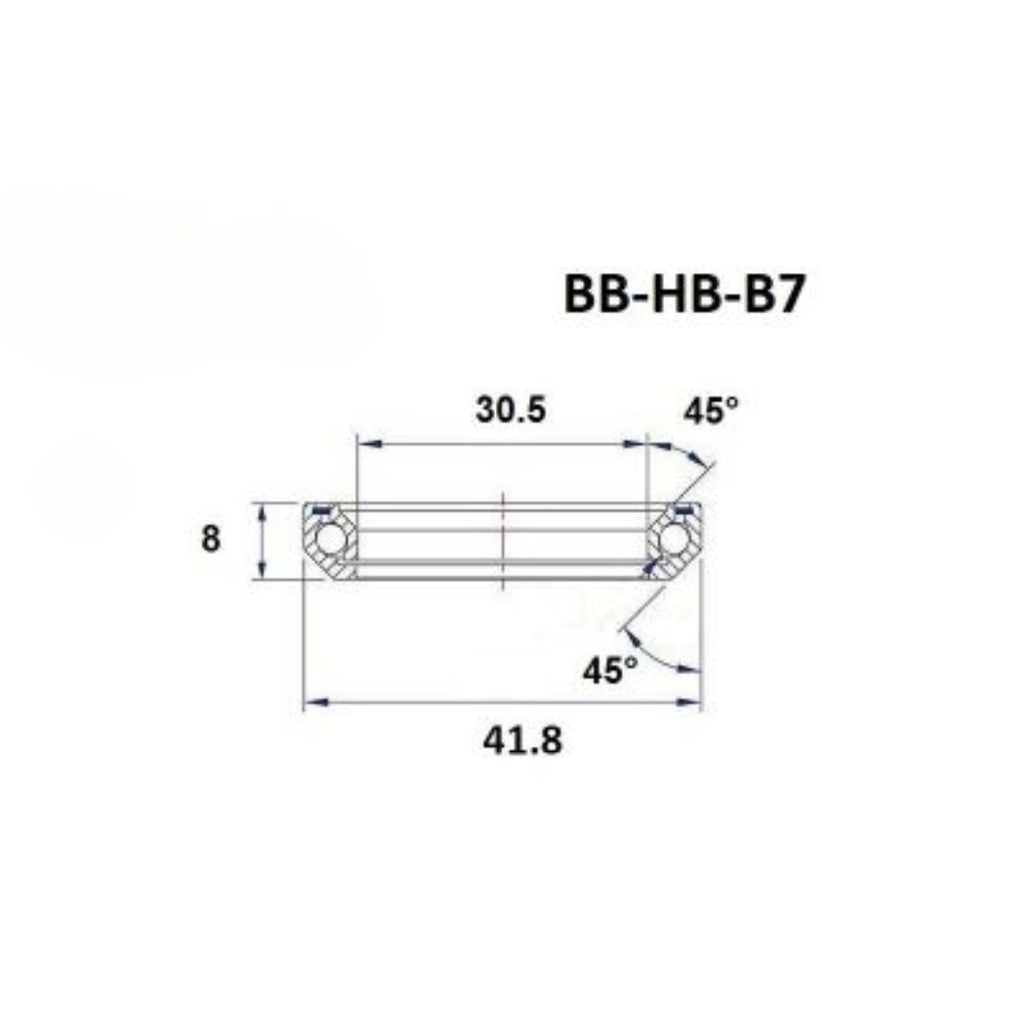 Headset bearing -Blackbearing - b7 - 30.5 x 41.8 x 8 mm 45/45°