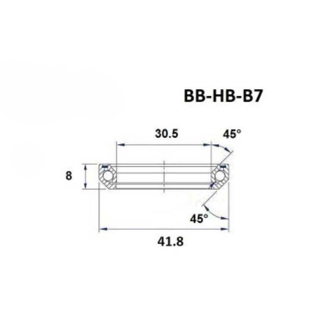 Headset bearing -Blackbearing - b7 - 30.5 x 41.8 x 8 mm 45/45°