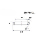 Headset Bearing - Black Bearing - D1 - 40 x 51.8 x 8 mm 36/45°
