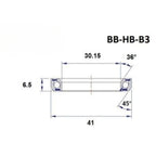 Headset bearing - Blackbearing - b3 - 30.15 x 41 x 6.5 mm 36/45°
