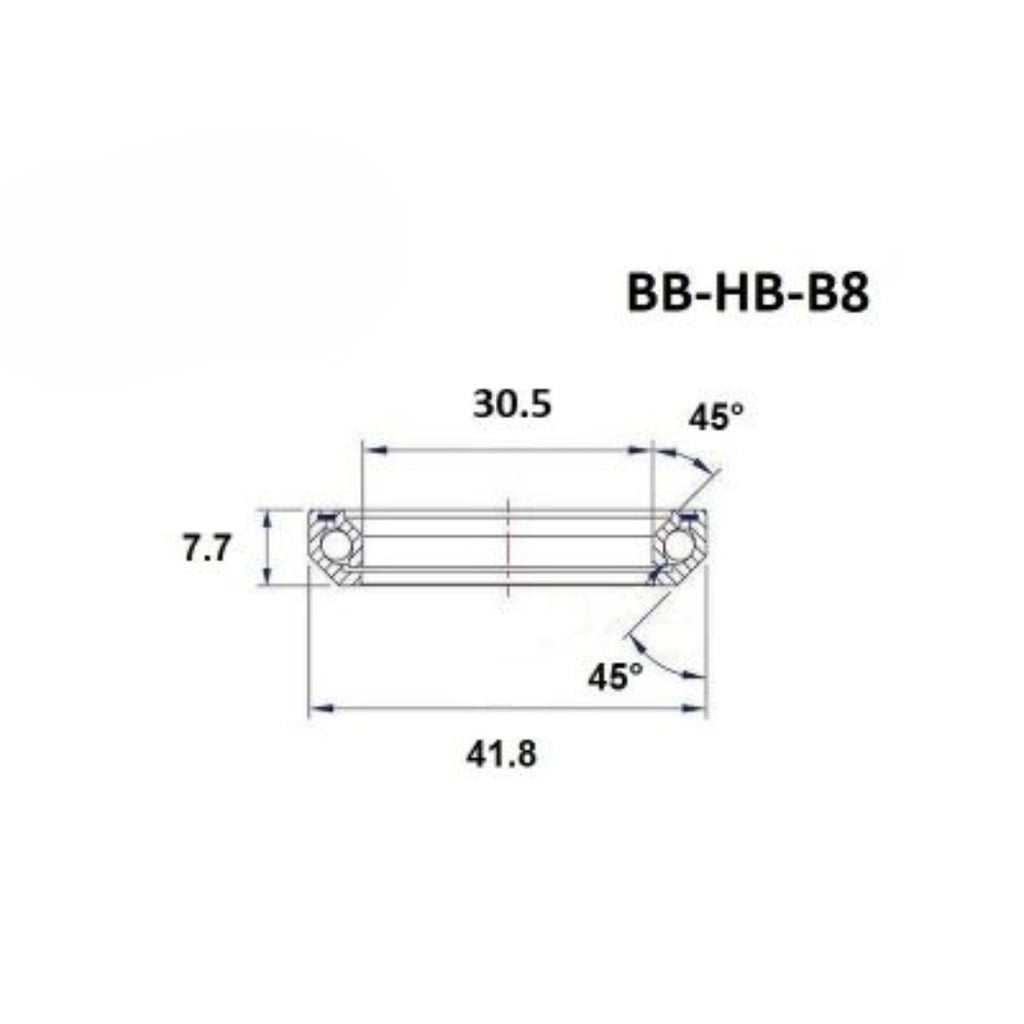 Headset bearing - Blackbearing - b8 - 30.5 x 41.8 x 7.7 mm 45/45°