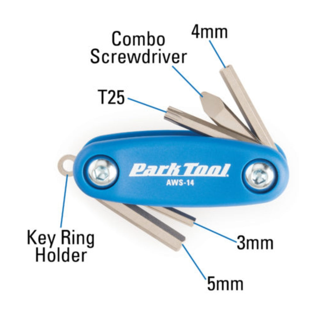 Park Tool Mini Folding Hex/Screedriver Set