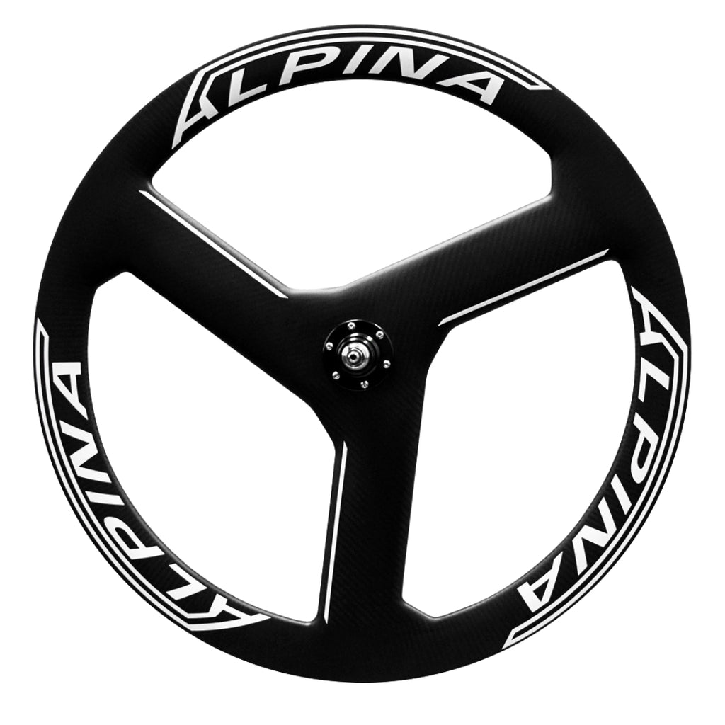 Alpina 3 Spoke Full Carbon Tubular Track Front Wheel (White)