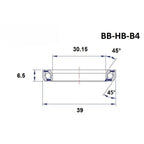Headset bearing - Blackbearing - b4 - 30.15 x 39 x 6.5 mm 45/45°
