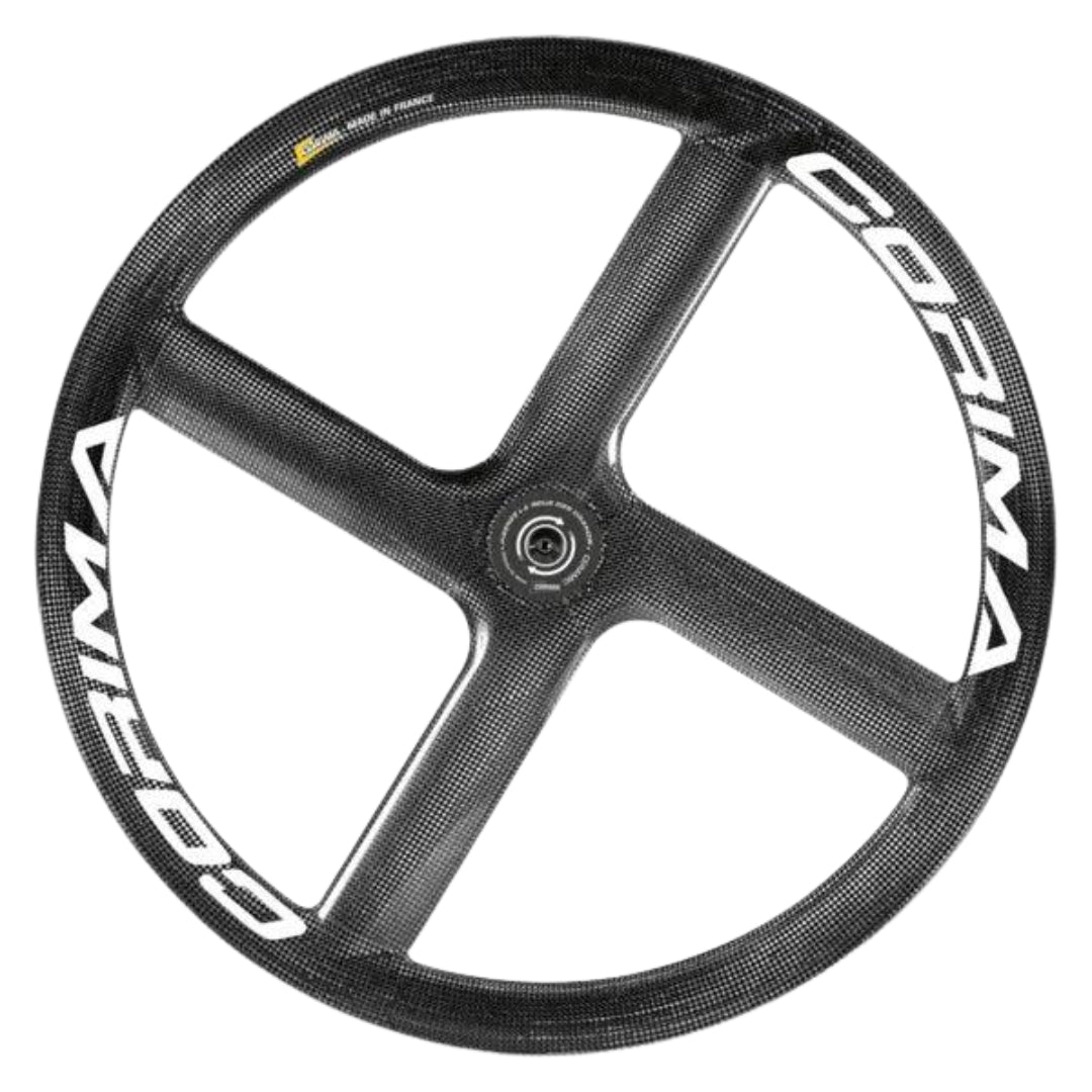 Corima 4 spoke carbon tubular wheel (white sticker)