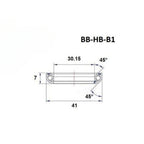 Headset bearing - Blackbearing - b1 - 30.15 x 41 x 7 mm 45/45°