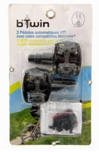 Btwin Mtb Pedals Wellgo With Cleats Shimano Compatible