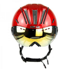 Casco Odster Plus Red Shiny With Visor Helmet
