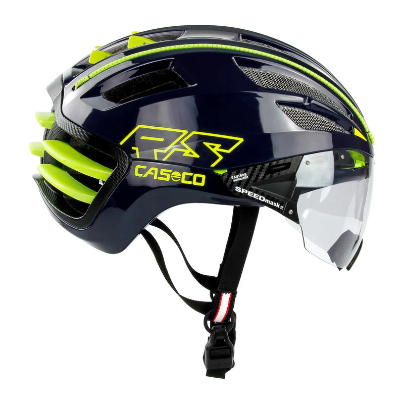 Casco Speedairo2 RS blue-neon yellow shiny Helmet