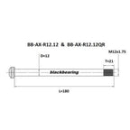 Axle - Blackbearing - 12mm - 177/182 - m12x 1.75 - 21mm
