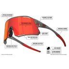 Tifosi Rail Race Satin Vapor Clarion Red/Clear