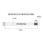 Axle -Blackbearing - r12.10 (12mm-175-m12x1-20mm)