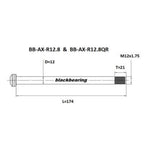 Axle - Blackbearing - r12.8 (12mm-174-m12x1.75-21mm)