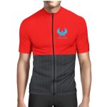 Alpine aero slim fit jersey red black (FRONT LOOK)